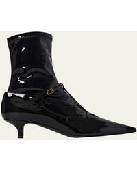 The Row - Cyd 40mm Leather Ankle Boots - Lyst