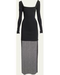 Givenchy - 4g Semi-sheer Long-sleeve Dress - Lyst