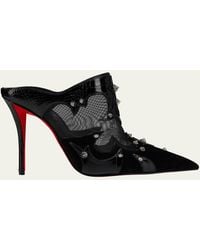 Christian Louboutin - Mulatiag Suede Mesh Sole Mule Pumps - Lyst