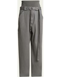 Alaïa - Wide-leg Cargo Trousers With Knit Band - Lyst