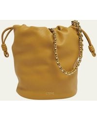 Loewe - X Paula's Ibiza Flamenco Bucket Bag In Napa Leather With Chain - Lyst