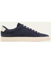 Common Projects - Retro Oiled Suede Low-Top Sneakers - Lyst