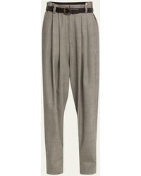 Marc Jacobs - Prince Of Wales Oversized Trousers Pant With Belt - Lyst