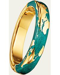 Verdura - Day Bangle Gold And Enamel Size M - Lyst