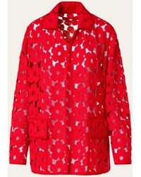 Akris - Tommi Anemones Embroidered Oversize Jacket - Lyst
