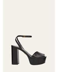 Prada - 115Mm Nappa Leather Platform Sandals - Lyst