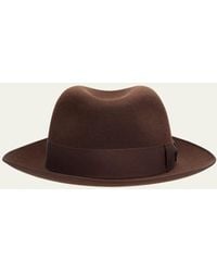 Loro Piana - Sergio Baby Cashmere And Felt Fedora Hat - Lyst