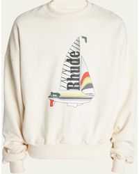 Rhude - Cotton Terry Logo Catamaran Sweatshirt - Lyst