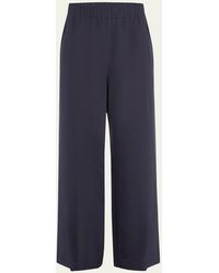 Lafayette 148 New York - Riverside Wide-leg Organic Cotton Poplin Pants - Lyst