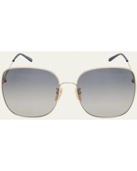 Chloé - Gradient Square Metal Sunglasses - Lyst