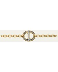 Hoorsenbuhs - 18k Yellow Gold Chain Bracelet With White Diamond Station - Lyst