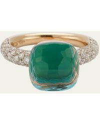 Pomellato - Nudo Petite 18k Gold Ring With Sky Blue Topaz And Diamonds - Lyst