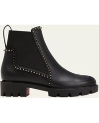 Christian Louboutin - Out Lina Spike Red Sole Ankle Boots - Lyst