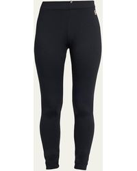 Moncler - Fitted Leggings With Logo Detail - Lyst