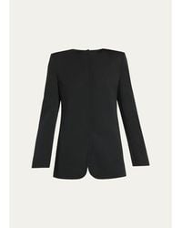 The Row - Ihami Single-Breasted Wool Collarless Jacket - Lyst