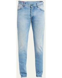 Kiton - Slim-fit Light Wash 5-pocket Jeans - Lyst