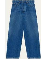 Loewe - Straight Fit Cropped Jeans - Lyst