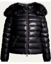 Moncler - Badyf Faux Fur-Trimmed Hooded Short Down Jacket - Lyst
