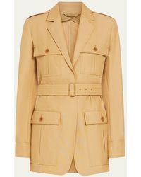 Max Mara - Pacos Belted Cotton Jacket - Lyst