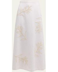 Lafayette 148 New York - Embroidered A-line Maxi Skirt - Lyst