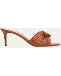 Gianvito Rossi - 70Mm Cutout Leather Mule Sandals - Lyst