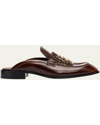 Loewe - Edge Leather Loafer Mules - Lyst