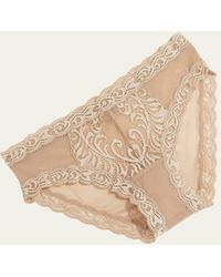 Natori - Feathers Lace-trim And Mesh Hipster Briefs - Lyst