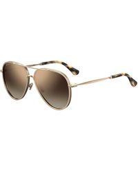 Jimmy Choo Trinys Glittered Aviator Sunglasses - Metallic
