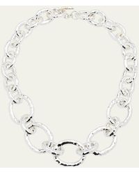 Ippolita - Short Hammered Bastille Necklace In Sterling Silver - Lyst