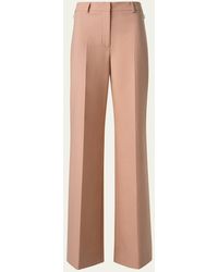 Akris - Fior Wool Crepe Double-Face Wide Leg Pants - Lyst