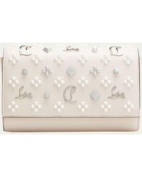 Christian Louboutin - Paloma Clutch In Leather With Loubinthesky Spikes - Lyst