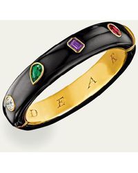 Verdura - Dear Mixed-stone Bangle Bracelet In 18k Yellow Gold And Jade - Lyst