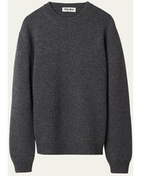 Miu Miu - Crew-neck Cashmere Sweater - Lyst
