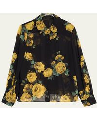 Alice + Olivia - Candace Blouson-Sleeve Buttoned Shirt - Lyst