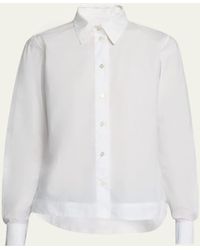 WE-AR4 - Striped Button-Front Crop Shirt - Lyst