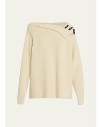 Isabel Marant - Thais Button-Shoulder Alpaca Oversized Sweater - Lyst