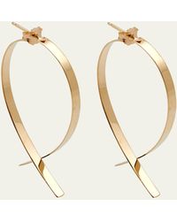 Lana Jewelry - Medium Flat Wide Front-back Upside Down Hoop Earrings - Lyst