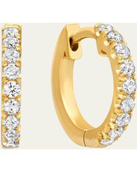 Jennifer Meyer - 18k Yellow Gold Small Diamond Huggie Earrings - Lyst
