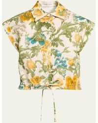 Cara Cara - Octavia Floral Linen Top - Lyst