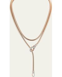WALTERS FAITH - Clive 18k Rose Gold All Diamond Chain Wrap Necklace - Lyst