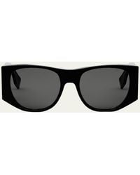 Fendi - Baguette Acetate Oval Sunglasses - Lyst