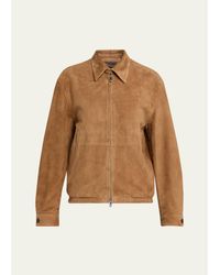 Tonywack - Blouson Goat Suede Jacket - Lyst