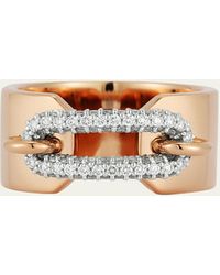 WALTERS FAITH - Morell 18k Rose Gold Diamond Elongated Oval Cuff Ring - Lyst
