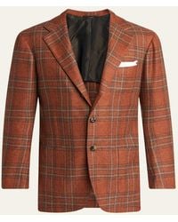 Kiton - Plaid Cashmere Single-Breasted Sport Coat - Lyst