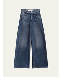 Rag & Bone - Rb Miramar Sofie Cotton-Terry Wide-Leg Jeans - Lyst