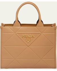 Prada - Small Triangle-embossed Shopper Tote Bag - Lyst