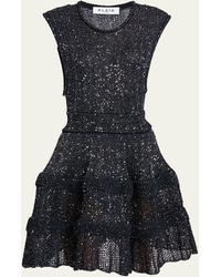 Alaïa - Crino Open-knit Mini Dress With Sequin Detail - Lyst