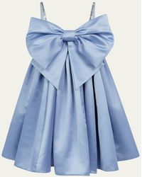 Nina Ricci - Bow Front Crystal Strap Babydoll Mini Dress - Lyst