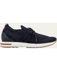Loro Piana - Knit Lace-up Runner Sneakers - Lyst
