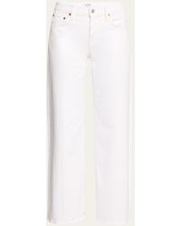 RE/DONE - Mid-rise Wide-leg Crop Jeans - Lyst